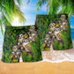 Owl Pine Animals Beach Shorts Pattern Detail For Coastal Leisure And Relaxed Casual Style