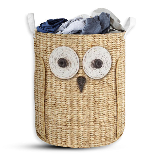 Owl Wicker Beautiful Style Laundry Basket For Bathroom Bedroom Storage