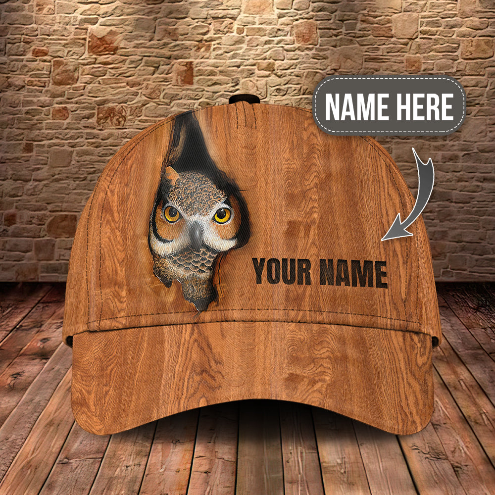 Cute Owl Wood Carving Personalized Classic Cap For Festivals Vacations Outdoor Fun And Daily Comfort