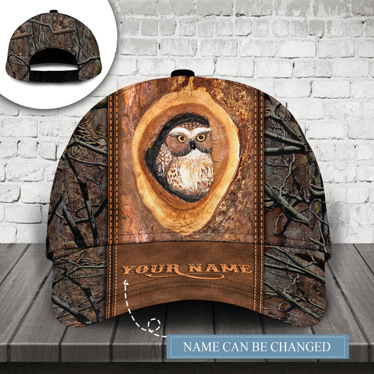 Owl Wood Style Personalized Classic Cap For Outdoor Events Beach Travel And Relaxed Daily Style