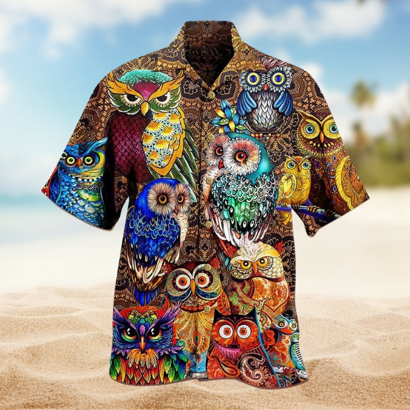 Christmas Snowman Town Hawaiian Shirt Collar And Front View For Warm Weather Events