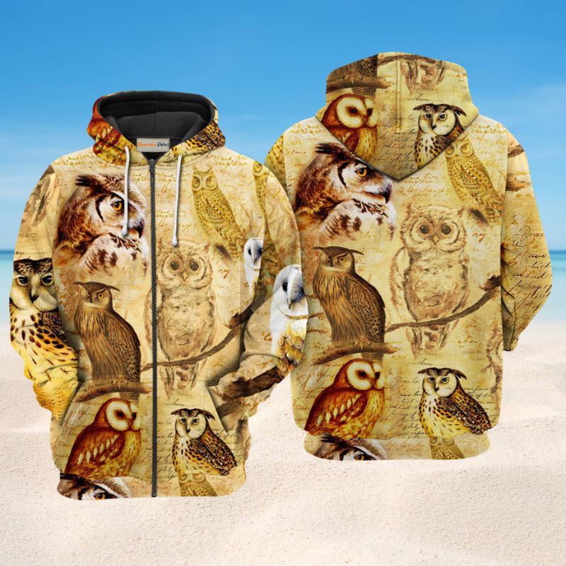 Retro Owls Love Life Hoodie For Travel Days Outdoor Events And Thoughtful Gifts