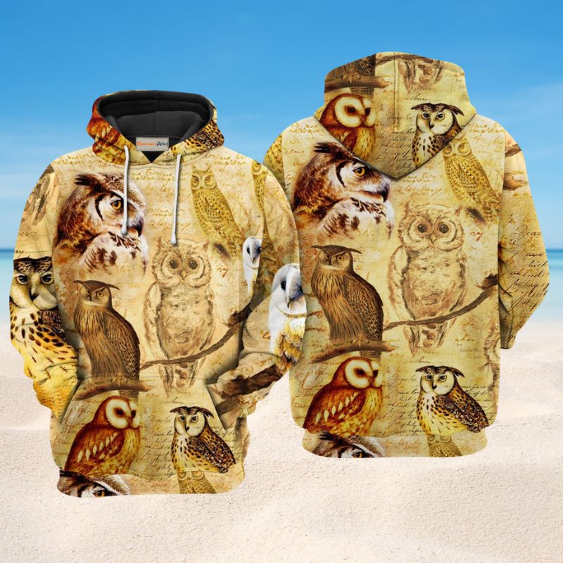 Retro Owls Love Life Hoodie For Travel Days Outdoor Events And Thoughtful Gifts