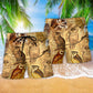 Owl Retro Classic Beach Shorts Print Detail For Thoughtful Gift Giving