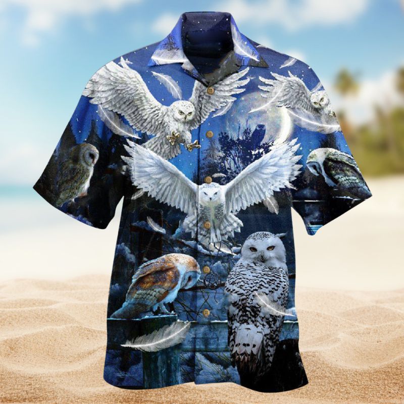 Owls Sing Silent Hawaiian Shirt For Coastal Travel, Casual Events, And Comfortable Summer Wear