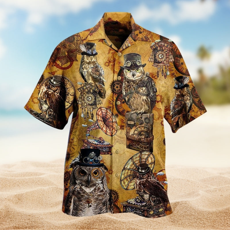 Owls Wisdom Hawaiian Shirt For Beach Days, Summer Outings, And Thoughtful Gift Giving
