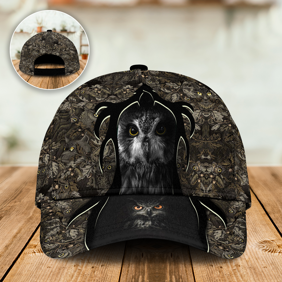 Owls And Flowers Classic Cap For Vacation Style Outdoor Activities And Daily Comfort