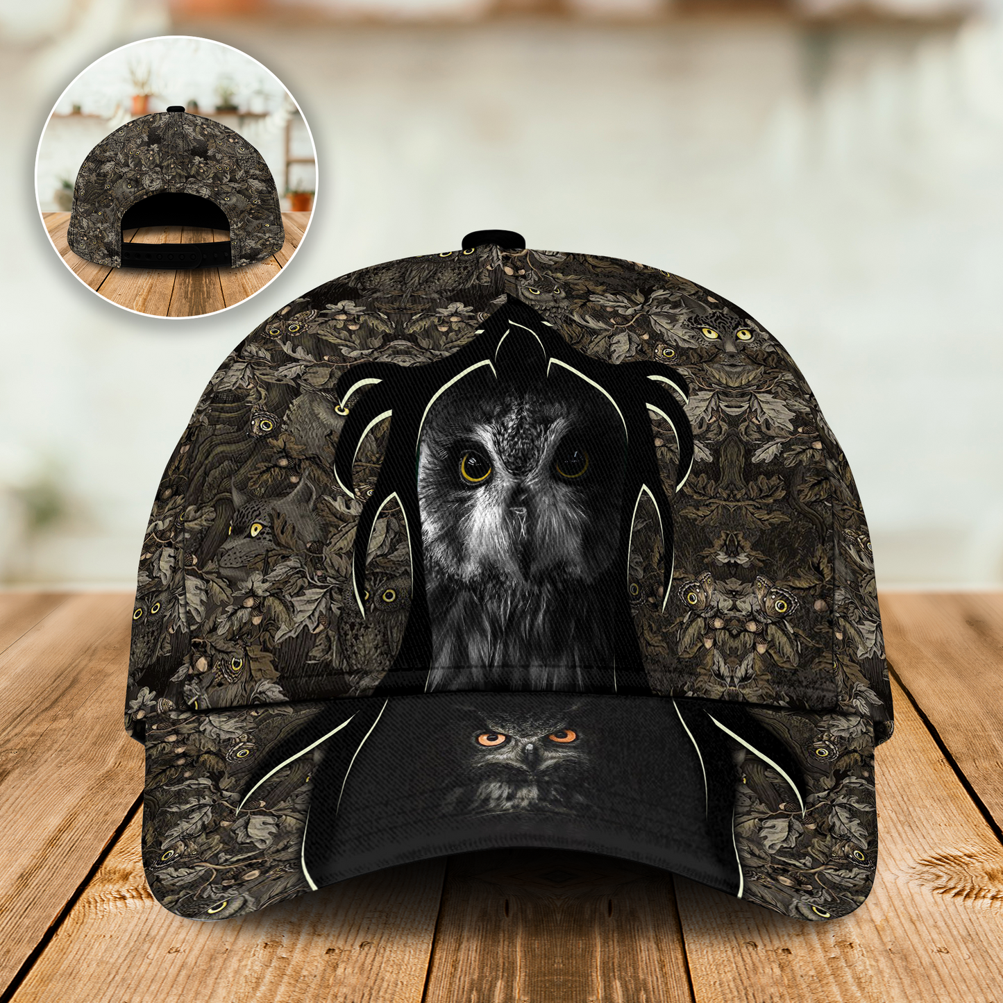 Owls And Flowers Classic Cap For Vacation Style Outdoor Activities And Daily Comfort