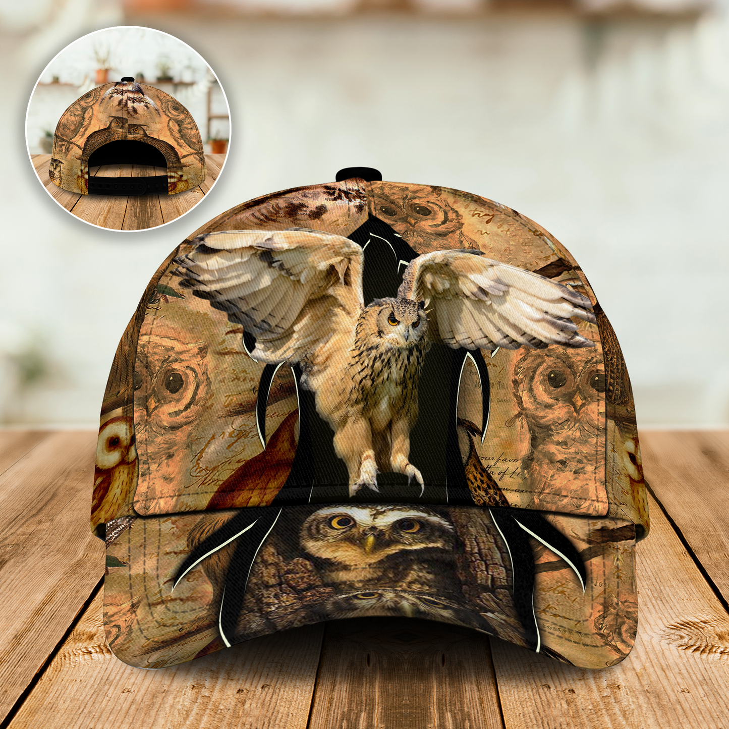 Owl Retro Love Life Classic Cap For Casual Adventures Parties And Seasonal Styling
