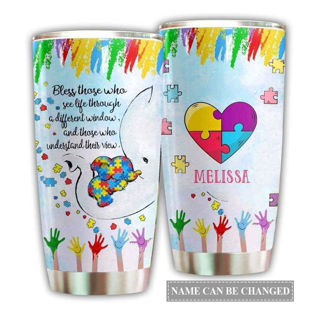 Autism Bless Those Who Personalized 20 Oz Tumbler For Coffee Travel And Daily Drinks
