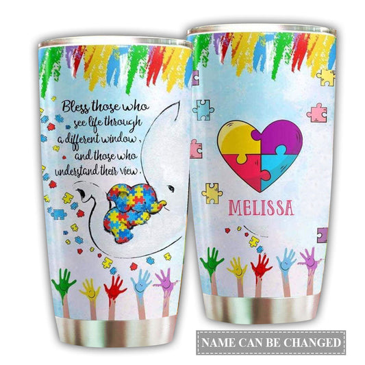 Autism Bless Those Who Personalized 20 Oz Tumbler For Coffee Travel And Daily Drinks