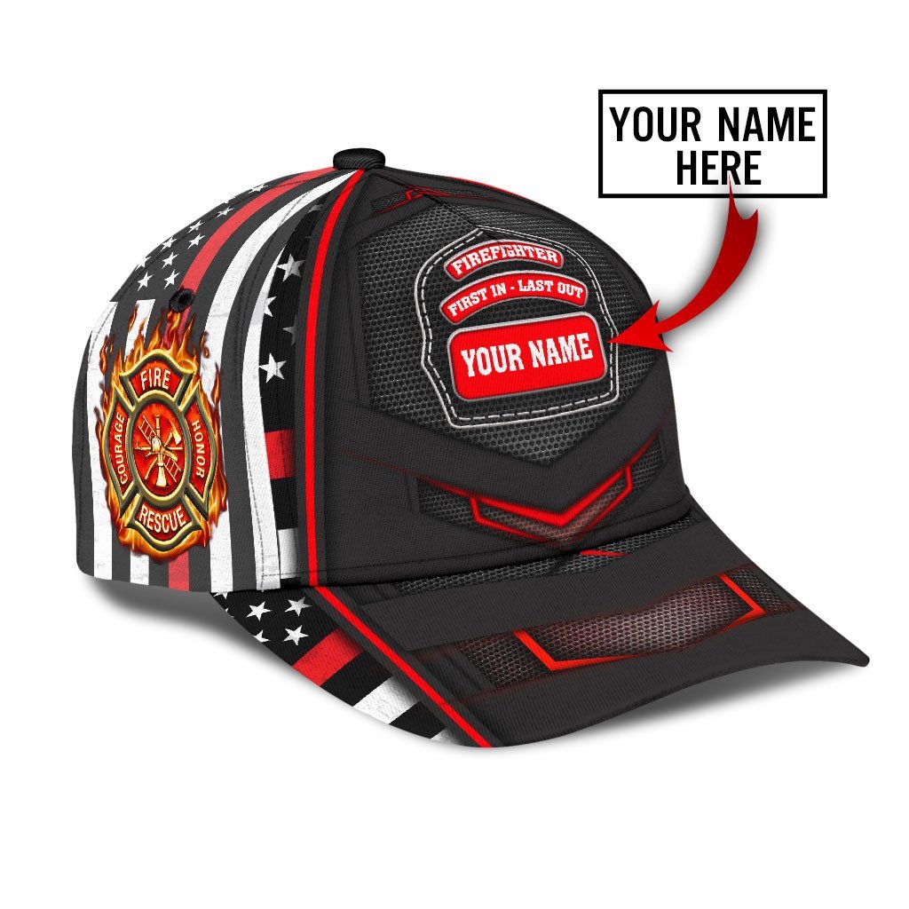 Custom Name Firefighter Classic Cap For Seasonal Outings Outdoor Adventures And Daily Wear