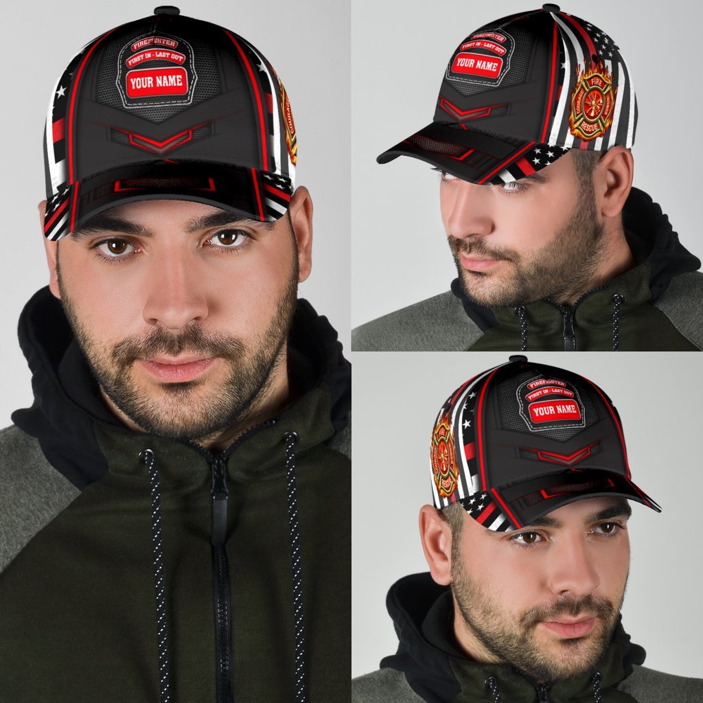 Custom Name Firefighter Classic Cap For Seasonal Outings Outdoor Adventures And Daily Wear