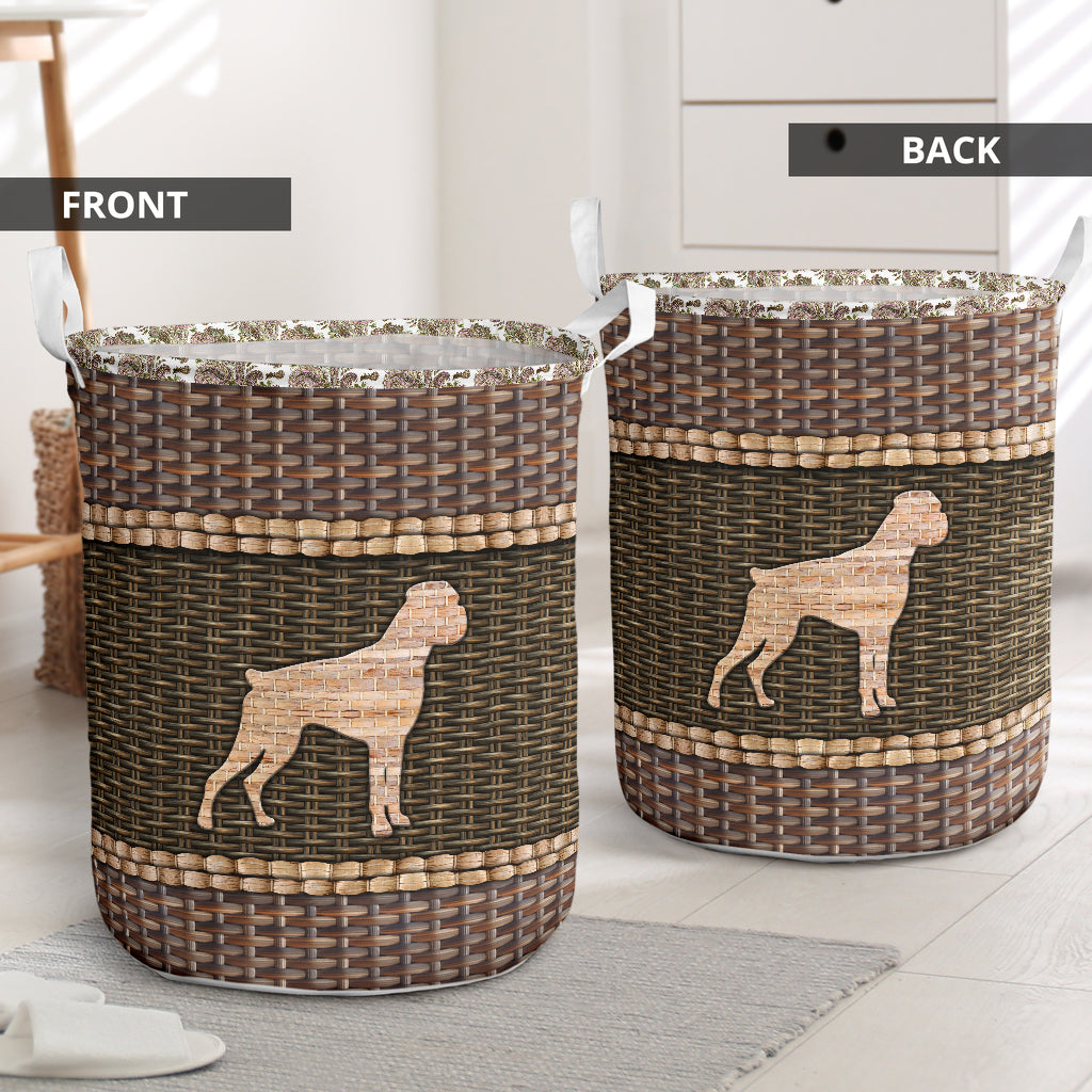 Boxer Wicker Laundry Basket For Bathroom Bedroom Storage