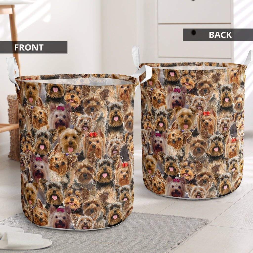 Yorkshire Terrier Laundry Basket For Bathroom Bedroom Storage
