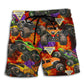 Monster Trucks Power Packed Beach Shorts Artwork Detail For Tropical Travel And Everyday Wear