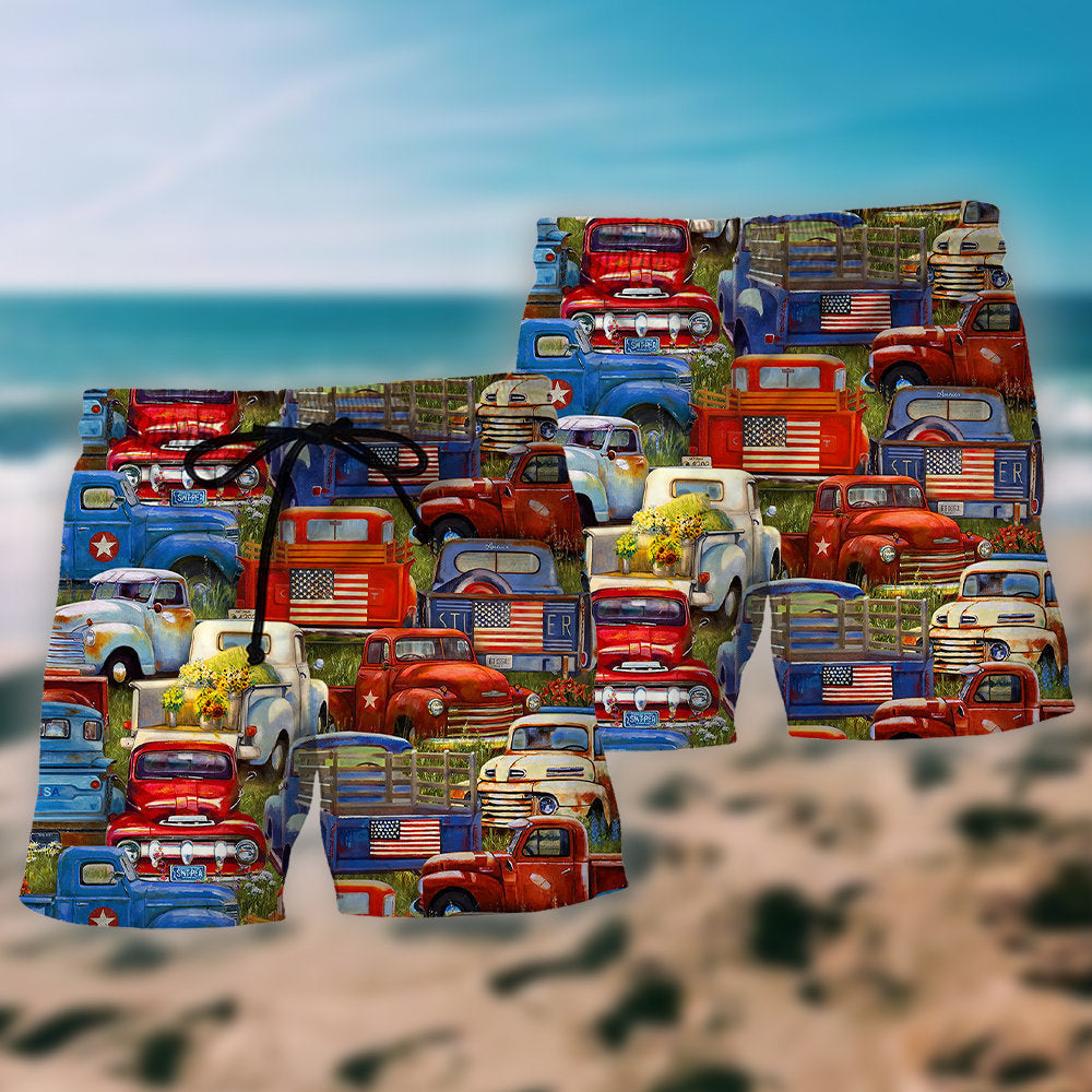 Amazing Packed Trucks Power Beach Shorts For Tropical Getaways And Weekend Adventures