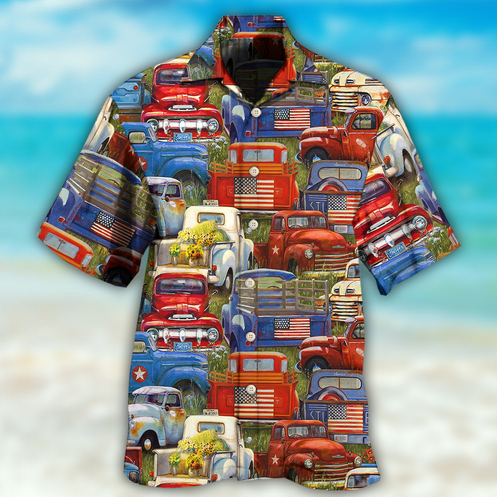 Truck Amazing Packed Trucks Hawaiian Shirt Design View For Resort Travel And Thoughtful Gifting
