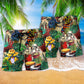 Palm Tree Tropical Rhythm Summer Beach Shorts Pattern Detail For Seaside Leisure And Easy Warm Weather Wear