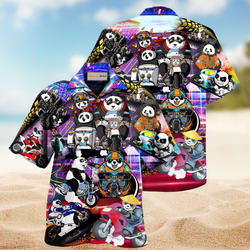 Panda Feeling The Speed Hawaiian Shirt For Resort Travel Summer Events And Thoughtful Casual Gifting