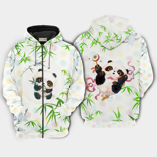 Cute Panda Happiness Hoodie For Wildlife Adventures Everyday Wear And Relaxed Outfits