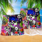 Panda Love Animals Colorful Beach Shorts Graphic Detail For Resort Trips And Casual Outings