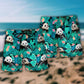 Panda Tropical Floral Summer Beach Shorts Pattern Detail For Beachside Relaxation And Easy Warm Weather Wear