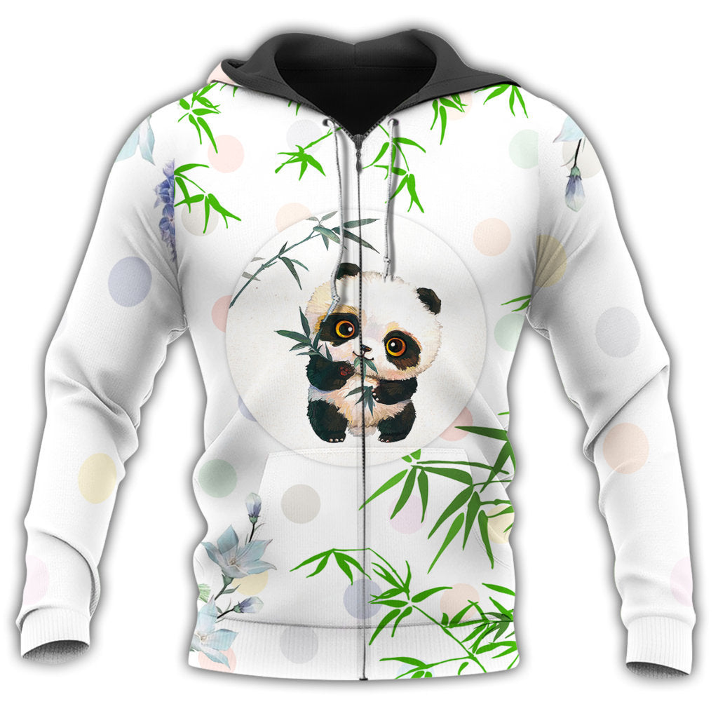 White Panda Happiness Hoodie For Animal Enthusiasts Outdoor Activities And Daily Wear