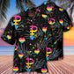 Tropical Rainbow Pride Pansexual Leaf Design Hawaiian Shirt For Beach Days, Summer Outings, And Thoughtful Gift Giving