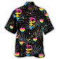 Tropical Rainbow Pride Pansexual Leaf Design Hawaiian Shirt For Beach Days, Summer Outings, And Thoughtful Gift Giving