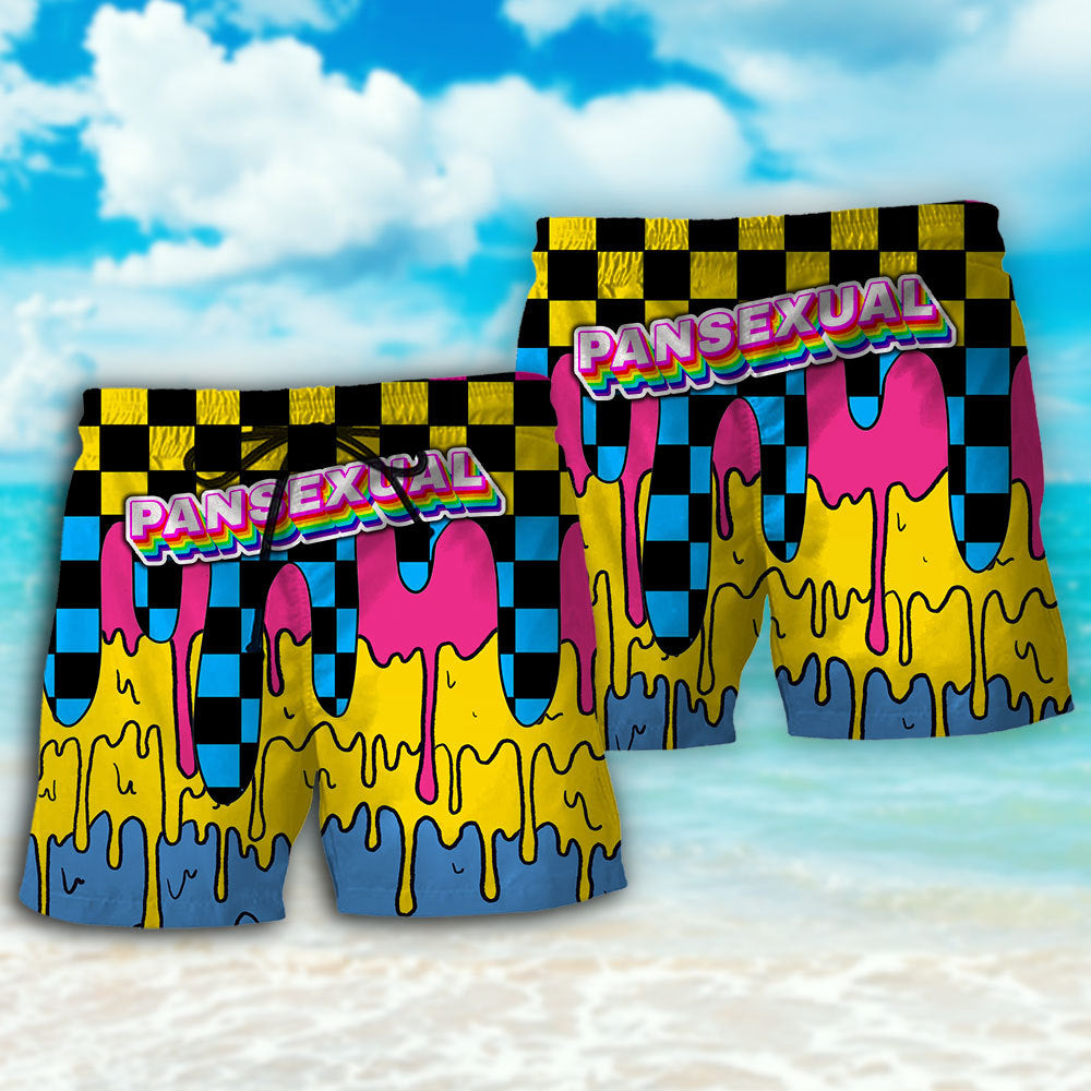 LGBT Pansexual Pride Pop Art Colorful Beach Shorts For Resort Travel And Thoughtful Summer Gifting