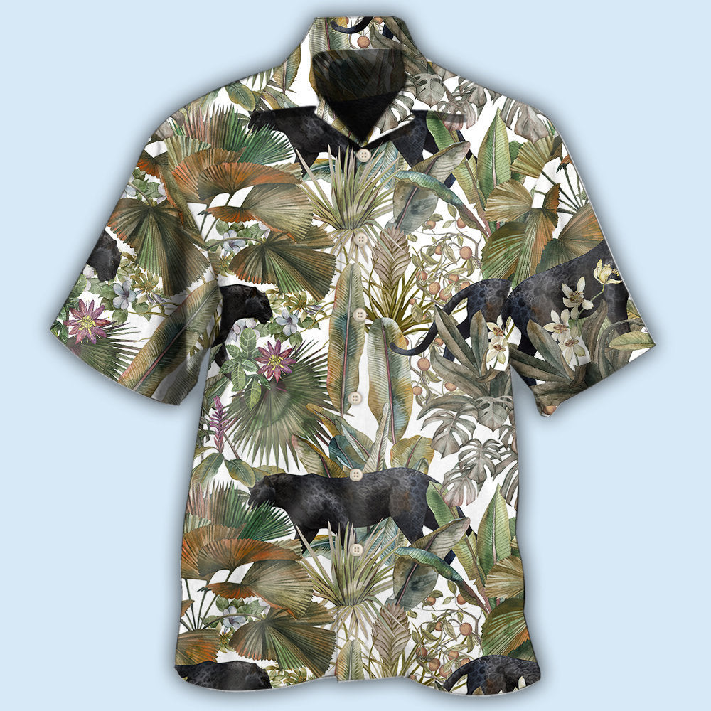 Tropical Panther Leaf Hawaiian Shirt For Warm Weather Adventures And Everyday Comfort