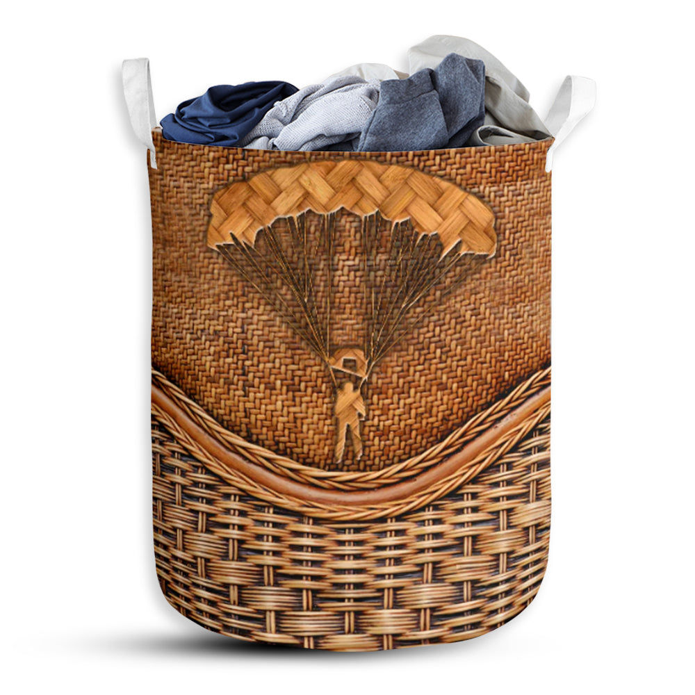 Parachute Rattan Texture Laundry Basket For Bathroom Bedroom Storage