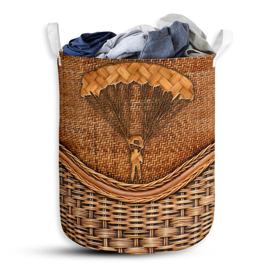 Parachute Rattan Texture Laundry Basket For Bathroom Bedroom Storage