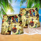 Pirate Parrot Birds Beach Shorts Pattern View For Island Getaways And Summer Trips