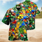 Parrot Coconut Holic Hawaiian Shirt For Resort Trips, Coastal Parties, And Warm Weather Style