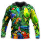 Green Parrot Couple Love Hoodie For Animal Artwork Fans Seasonal Events And Gift Giving