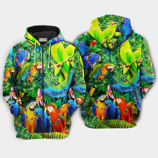 Parrot Couple Love Happiness Hoodie For Pet Enthusiasts Weekend Outings And Relaxed Daily Style