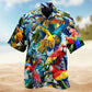 Parrot Papaya Hawaiian Shirt For Island Vacations, Weekend Events, And Relaxed Everyday Outfits
