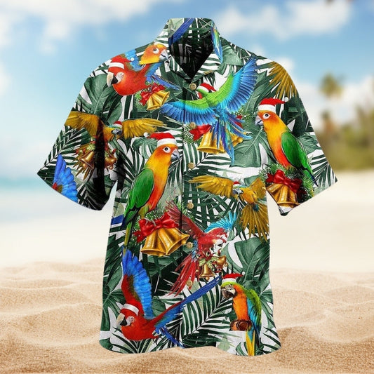 Christmas Santa Town Hawaiian Shirt Graphic Artwork Detail For Outdoor Gatherings