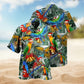 Christmas Creative Pattern Hawaiian Shirt For Winter Celebrations, Beach Travel, And Relaxed Holiday Wear