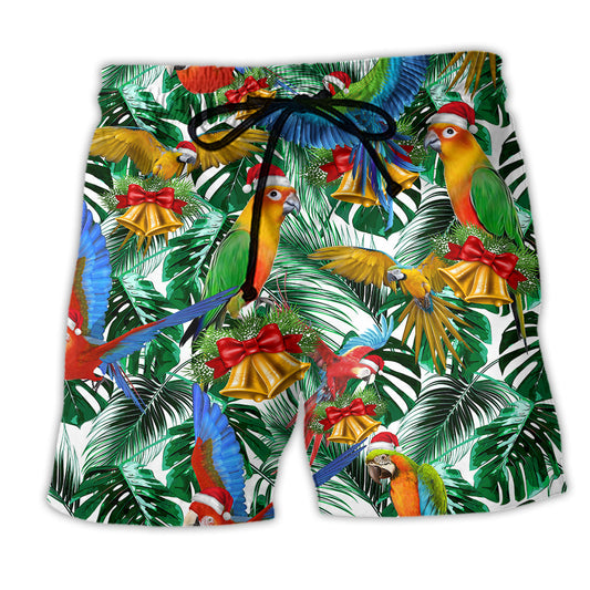 Parrot Christmas Beach Shorts For Weekend Escapes And Bright Summer Outfits