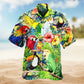 Christmas Holiday Santa Train Hawaiian Shirt Tropical Styling View For Weekend Trips