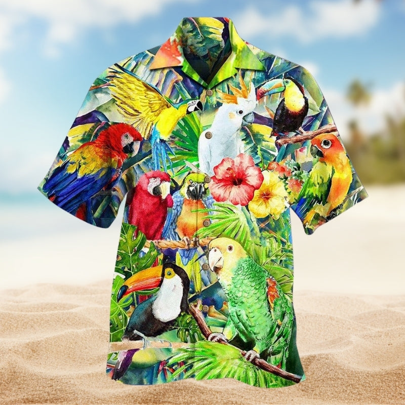 Christmas Holiday Santa Train Hawaiian Shirt Tropical Styling View For Weekend Trips