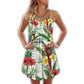 Parrot Is Calling And I Must Go V-Neck Sleeveless Cami Dress For Ocean Lovers And Sunny Getaways