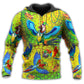 Parrot Mardi Gras Colors Hoodie For Wildlife Adventures Everyday Wear And Relaxed Outfits