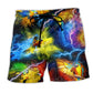 Parrot Lightning Mystery Beach Shorts Design Detail For Resort And Beach Day Style