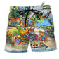 Parrot Party Tropical Summer Beach Hawaiian Beach Shorts For Sunny Holidays And Outdoor Wear
