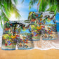 Parrot Party Tropical Summer Beach Shorts Pattern Detail For Coastal Travel And Vacation Ready Style