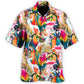 Colorful Tropical Parrot Pattern Hawaiian Shirt For Beach Days, Summer Outings, And Thoughtful Gift Giving